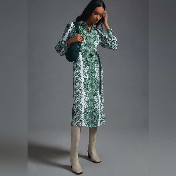 Nwt! Kachel Printed Maxi Shirt Dress. Sz. Extra Large XL - Picture 2 of 12